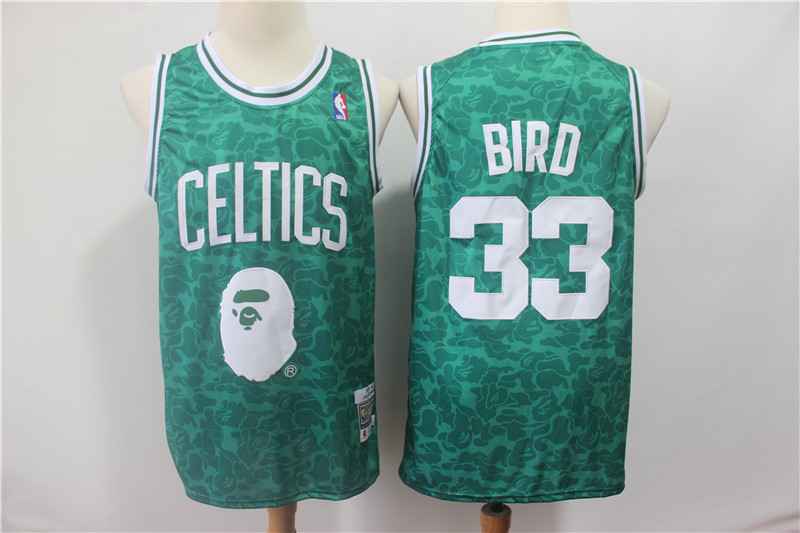 Men Boston Celtics #33 Bird Green Stitched NBA Jersey